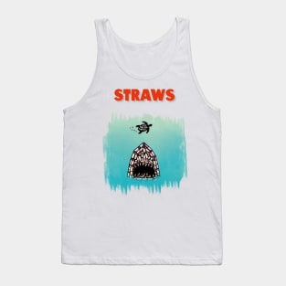 Straws Save The Turtles Planet Tank Top